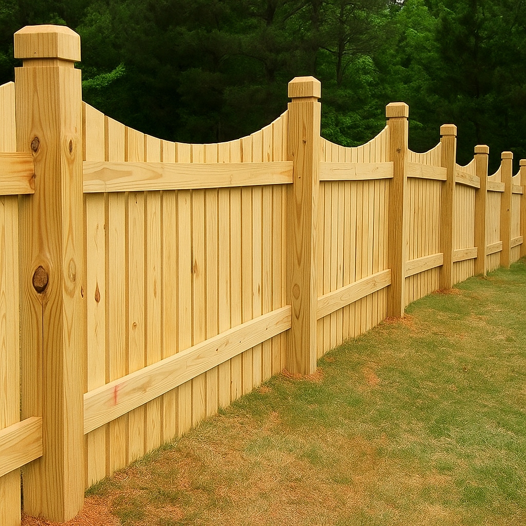 Doğal Ahşap Bahçe Çiti Kavisli Model Ürün Açıklaması