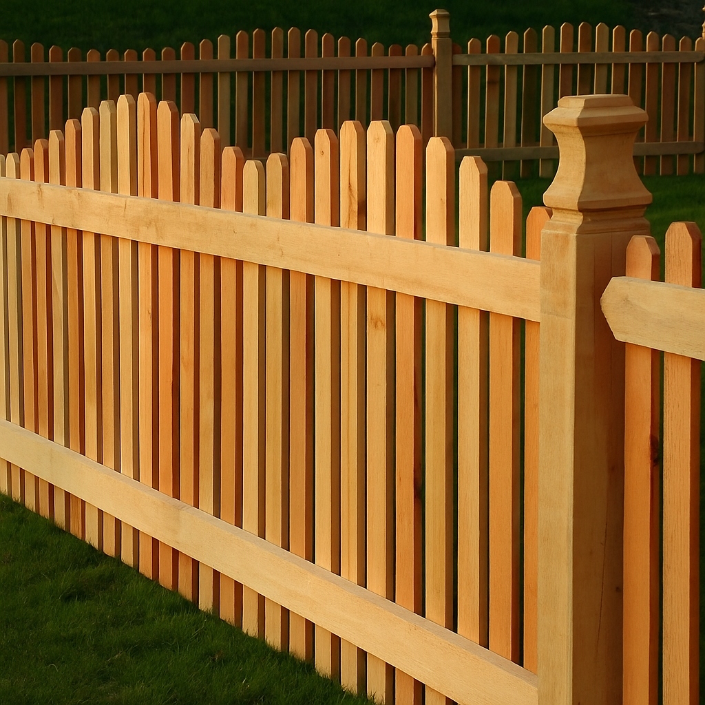 Doğal Ahşap Bahçe Korkuluğu Dekoratif Çit Modeli