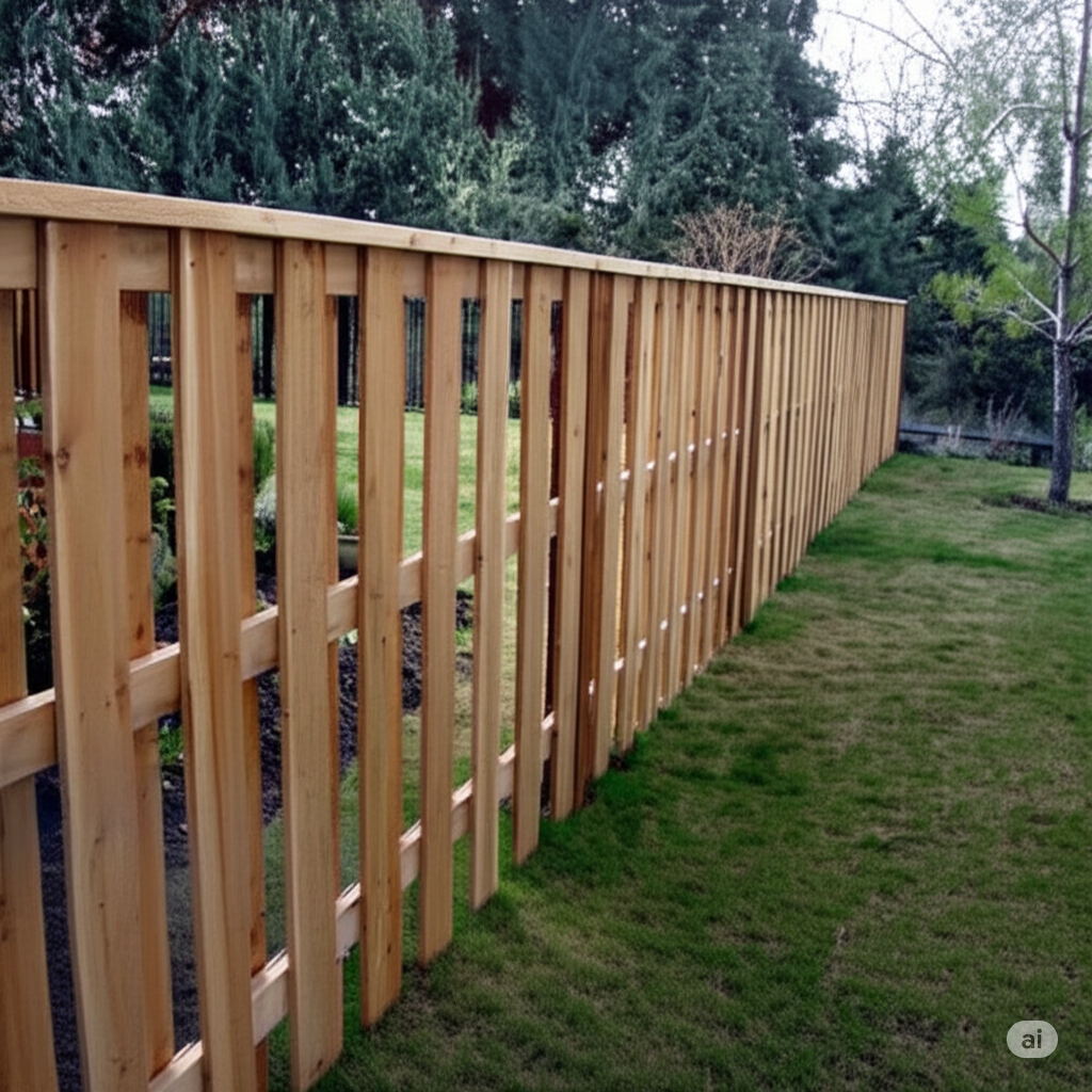 Doğal Ahşap Bahçe ve Veranda Çiti