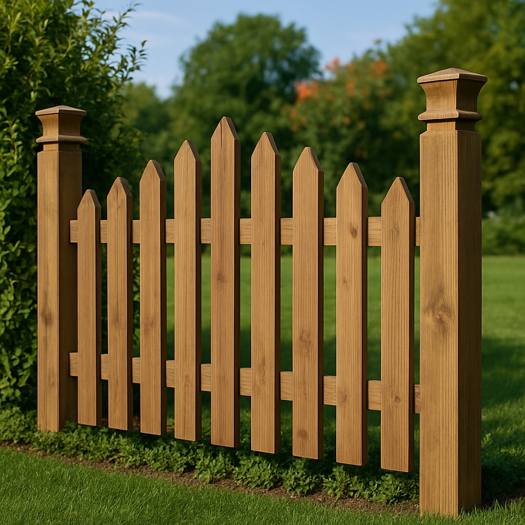 Rustik Doğal Ahşap Bahçe Çiti